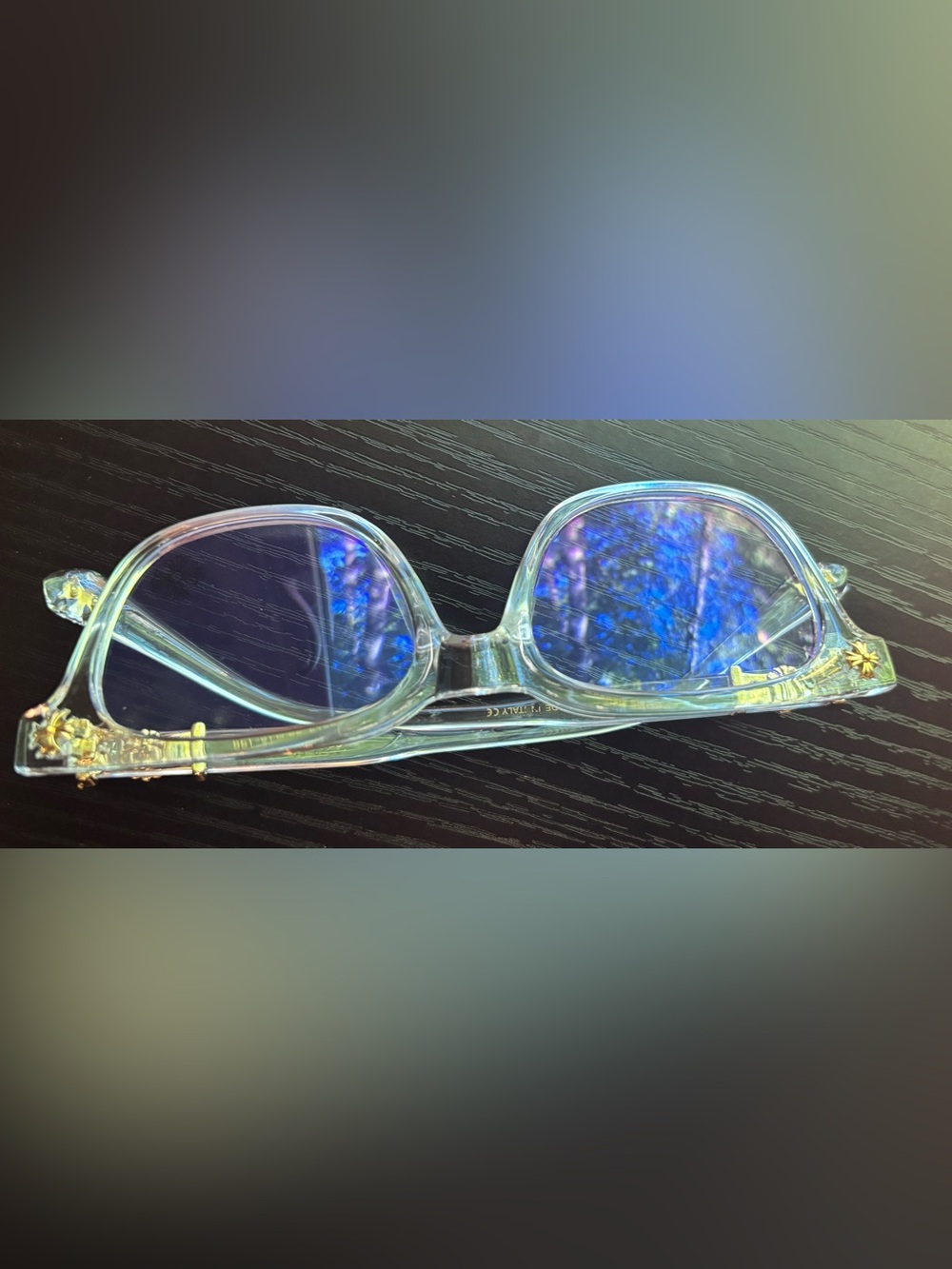 Clear Frame Blue Lens Reading Glasses by